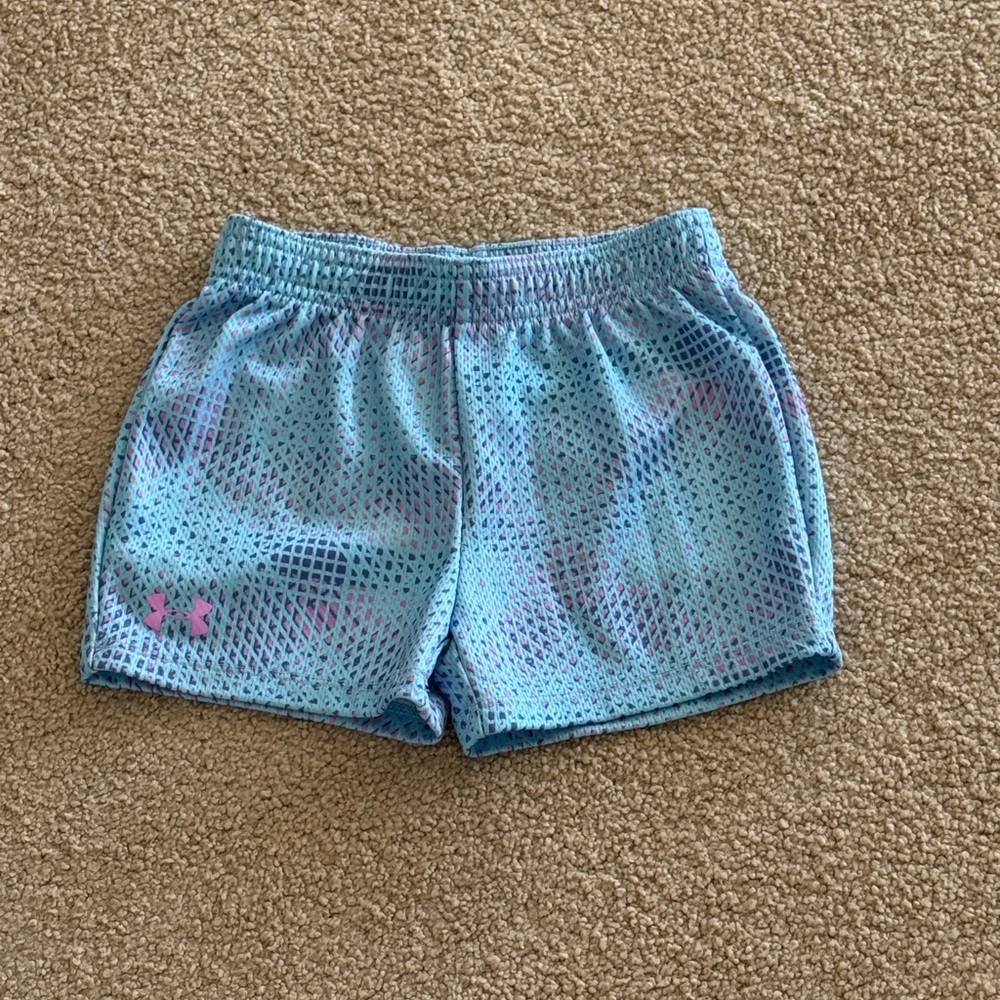 Under Armour Toddler Girls’ Blue Pink Athletic Shorts 2T